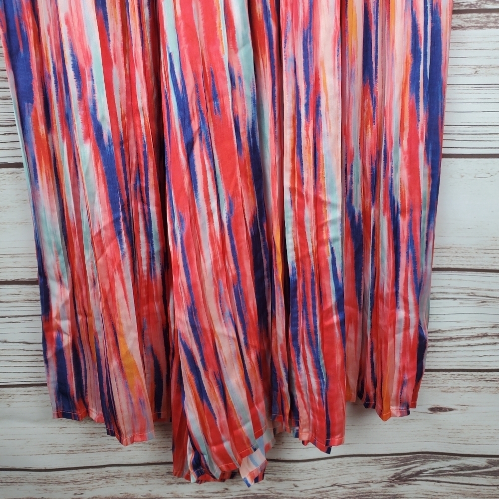 Molly Bracken Womens XS High Waist Pleated Wide Leg Palazzo Pants Pink Karen - Picture 5 of 12